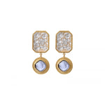 Boucles d'oreilles clips cabochons - blanc Blanc