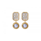Boucles d'oreilles clips cabochons - blanc Blanc