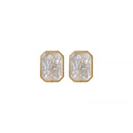 Boucles d'oreilles clips cabochon - blanc Blanc