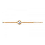 Bracelet fin ajustable chic cabochon - blanc Blanc