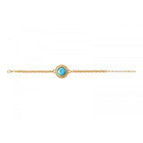 Bracelet fin ajustable tendance cabochon - turquoise Turquoise