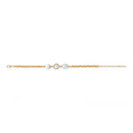Bracelet fin ajustable trio cabochons - blanc Blanc