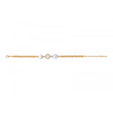 Bracelet fin ajustable trio cabochons - blanc Blanc