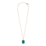 Collier pendentif réglable cabochon - vert Bleu