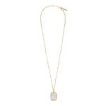 Collier pendentif réglable cabochon LOUISE - blanc Blanc