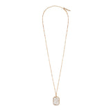 Collier pendentif réglable cabochon LOUISE - blanc Blanc