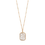 Collier pendentif réglable cabochon LOUISE - blanc Blanc