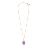 Collier pendentif réglable cabochon - mauve Rouge