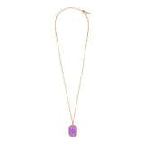 Collier pendentif réglable cabochon - mauve Rouge