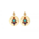 Boucles d'oreilles dormeuses modernes pierres dures - multicolore Multi