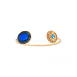 Bracelet jonc toi et moi raffiné cristaux - turquoise Turquoise