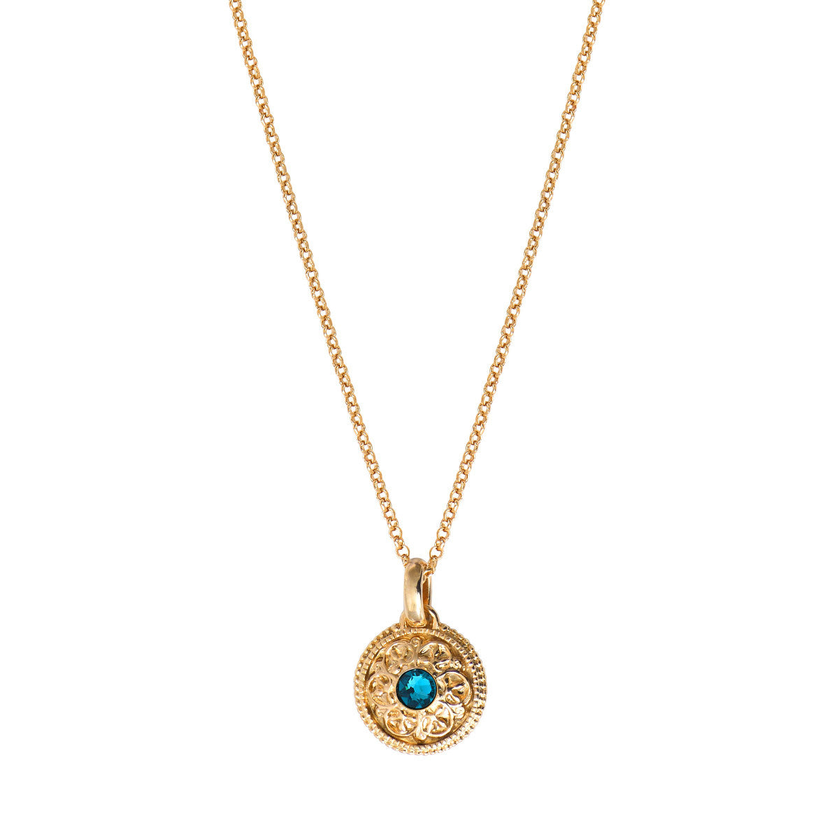 Collier pendentif romantique cristal Prestige - turquoise Turquoise