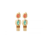 Boucles d'oreilles clips fantaisie cristaux - multicolores Multi