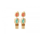 Boucles d'oreilles clips fantaisie cristaux - multicolores Multi