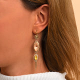 Boucles d'oreilles dormeuses festives cristaux - multicolore Multi