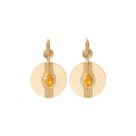 Boucles d'oreilles dormeuses chic cristaux - jaune Jaune