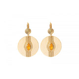 Boucles d'oreilles dormeuses chic cristaux - jaune Jaune