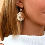 Boucles d'oreilles dormeuses modernes cristaux - multicolore Multi