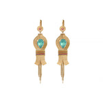 Boucles d'oreilles dormeuses chic cristaux - multicolore Multi