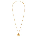 Collier pendentif réglable chic métal martelé cristal - rose Multi