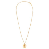 Collier pendentif réglable chic métal martelé cristal - rose Multi
