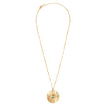 Collier mi-long cristal métal martelé - turquoise Turquoise