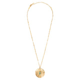 Collier mi-long cristal métal martelé - turquoise Turquoise