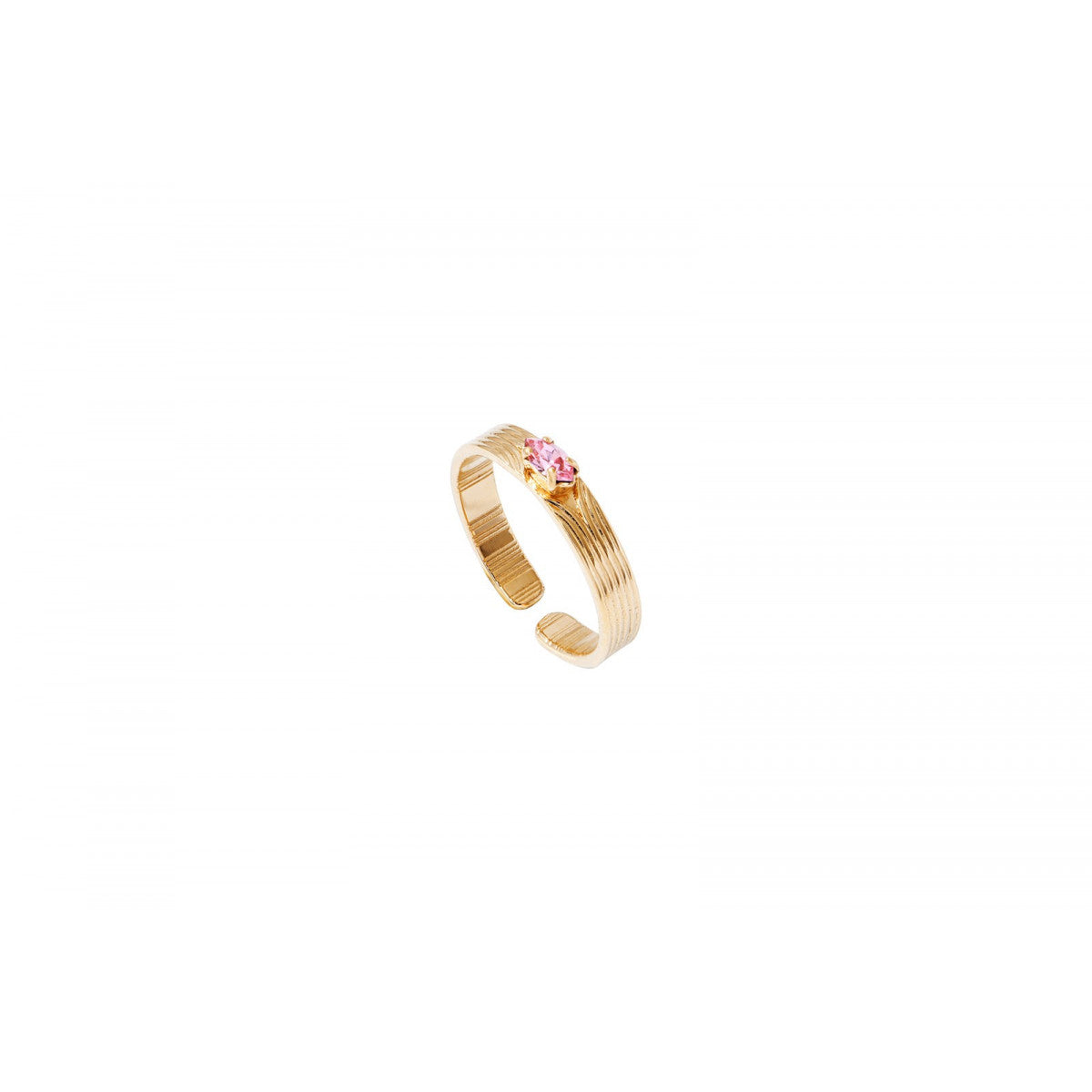 Bague fine chic cristal Prestige - rose Multi