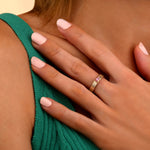 Bague fine chic cristal Prestige - rose Multi