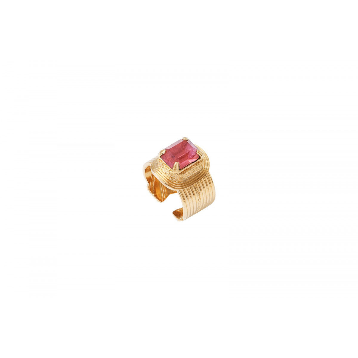 Bague ajustable romantique cristal Prestige - rose Multi