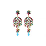Boucles d'oreilles percées cristaux prestige - multicolore Multi