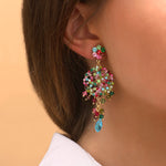 Boucles d'oreilles percées cristaux prestige - multicolore Multi