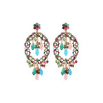 Boucles d'oreilles percées poétiques cristaux prestige - multicolore Multi