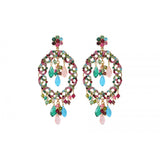 Boucles d'oreilles percées poétiques cristaux prestige - multicolore Multi