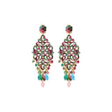 Boucles d'oreilles percées envoûtantes cristal - multicolore Multi
