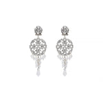 Boucles d'oreilles strass cristaux Prestige - argent Argent