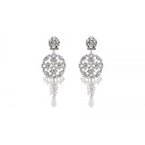 Boucles d'oreilles strass cristaux Prestige - argent Argent