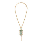Collier pendentif réglable cristaux Prestige nacre - bleu Nacre bleu