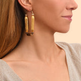 Boucles d'oreilles créoles perles godron - multi or Multi or