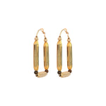 Boucles d'oreilles créoles perles godron - multi or Multi or