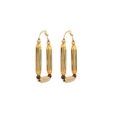 Boucles d'oreilles créoles perles godron - multi or Multi or