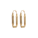 Boucles d'oreilles créoles perles godron - doré Or