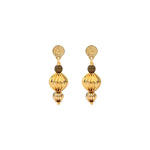 Boucles d'oreilles percées perles godron - multi or Multi or