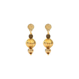 Boucles d'oreilles percées perles godron - multi or Multi or