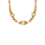 Collier fantaisie original perles godron - doré Or