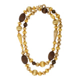 Collier sautoir perles godron - multi or Multi or