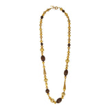 Collier sautoir perles godron - multi or Multi or