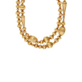 Collier sautoir long perles godron - doré Or