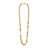 Collier sautoir long perles godron - doré Or