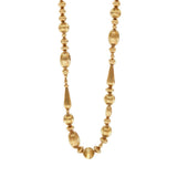 Collier sautoir long perles godron - doré Or